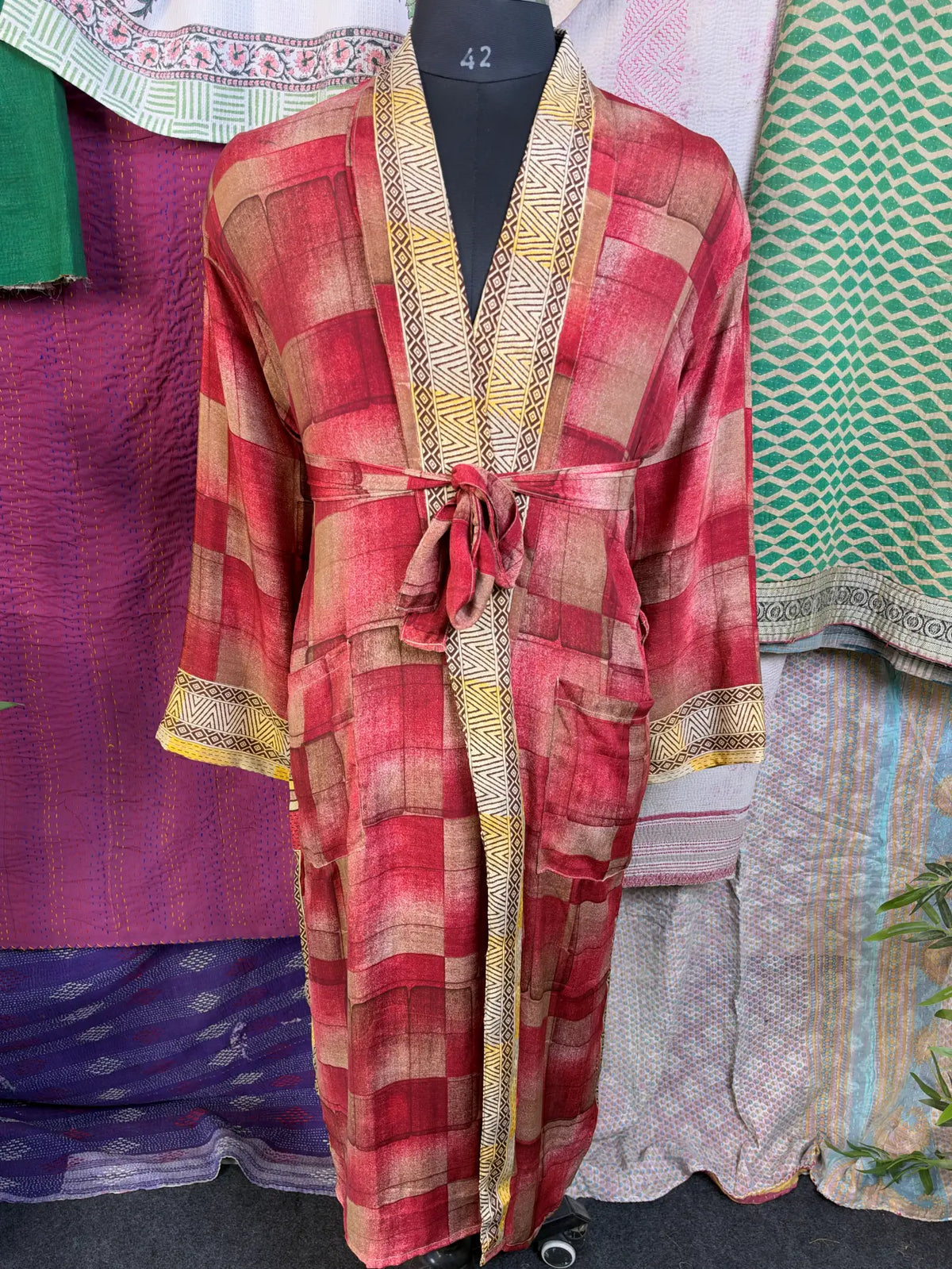 Silky Soft Mens Kimono Robe | Masculine Elegant Classic Sustainable Vintage House Robe gift, Timeless Comfy Lounge Beach Cover Up, Nightwear
