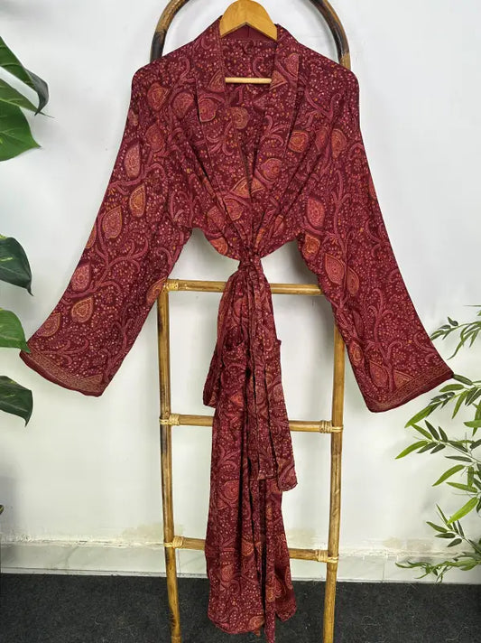 Silky Soft Mens Kimono Robe | Masculine Elegant Classic Sustainable Vintage House Robe gift, Timeless Comfy Lounge Beach Cover Up, Nightwear