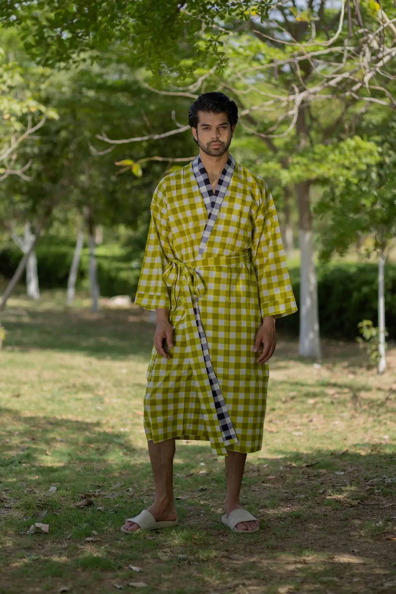 Pure Cotton Boho Men Kimono Robe