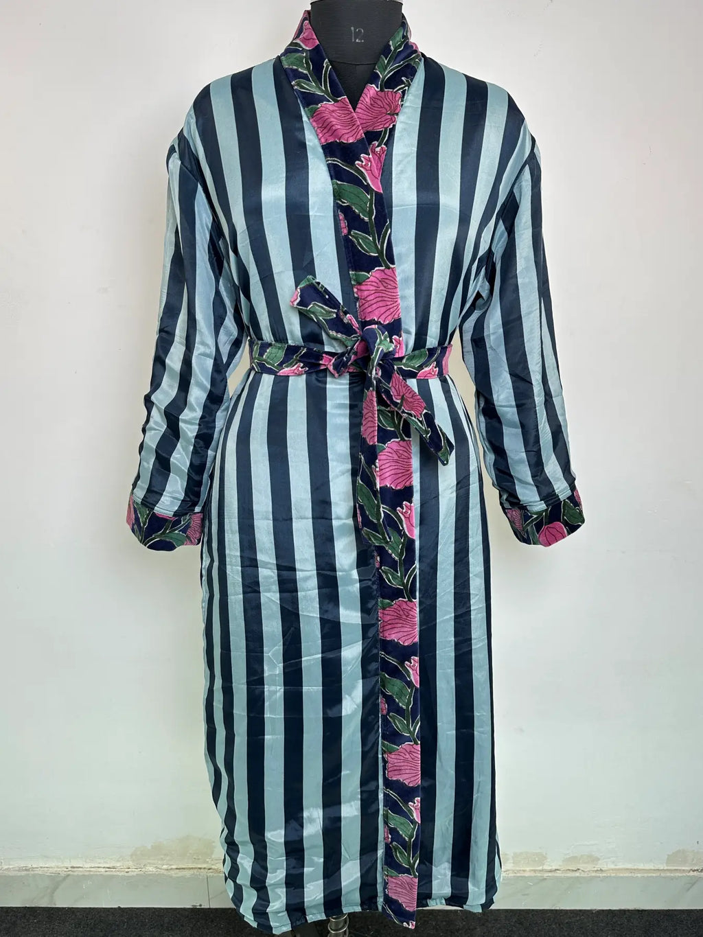 Velvet Reversible Women Kimono | Boho Dressing Gown With Lining, Womens Clothing, Bridal Robe, Spa Gift For Her, Smoking Jacket For Him