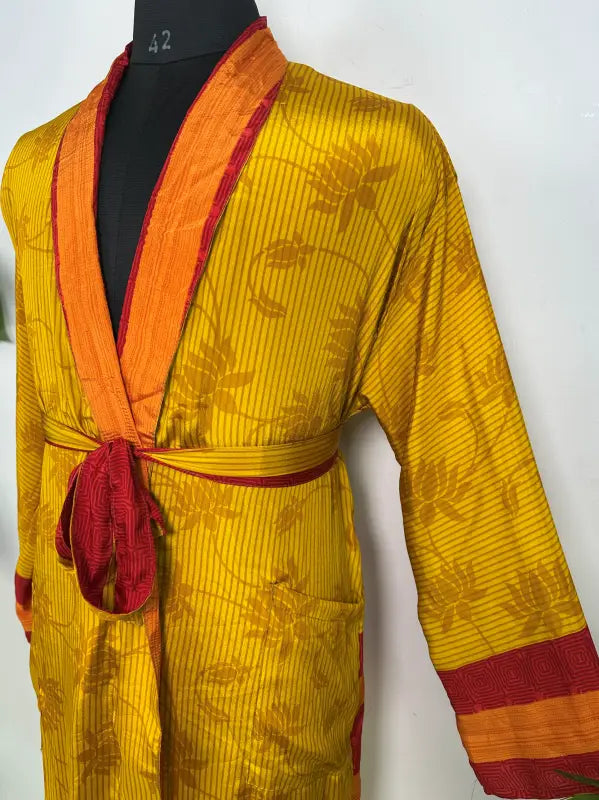 Silky Soft Mens Kimono Robe | Masculine Elegant Classic Sustainable Vintage House Robe gift, Timeless Comfy Lounge Beach Cover Up, Nightwear