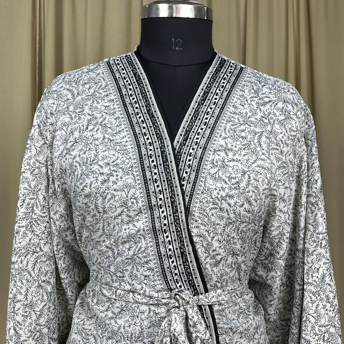 Vintage Silk Sari Boho Kimono | Luxury Loungewear House Robe Flowy Gown, Regal Floral Romance Duster Beach CoverUp, Bridesmaid Dressing Gown