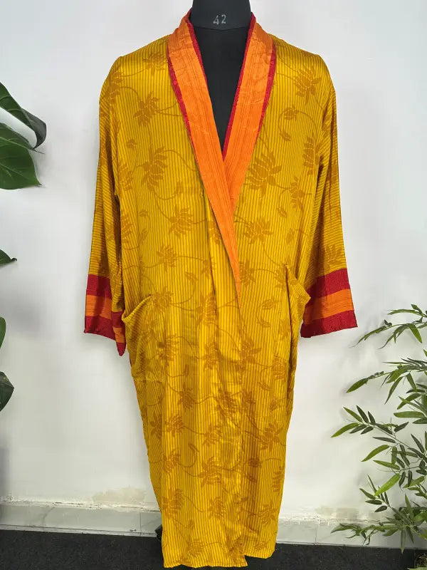 Silky Soft Mens Kimono Robe | Masculine Elegant Classic Sustainable Vintage House Robe gift, Timeless Comfy Lounge Beach Cover Up, Nightwear
