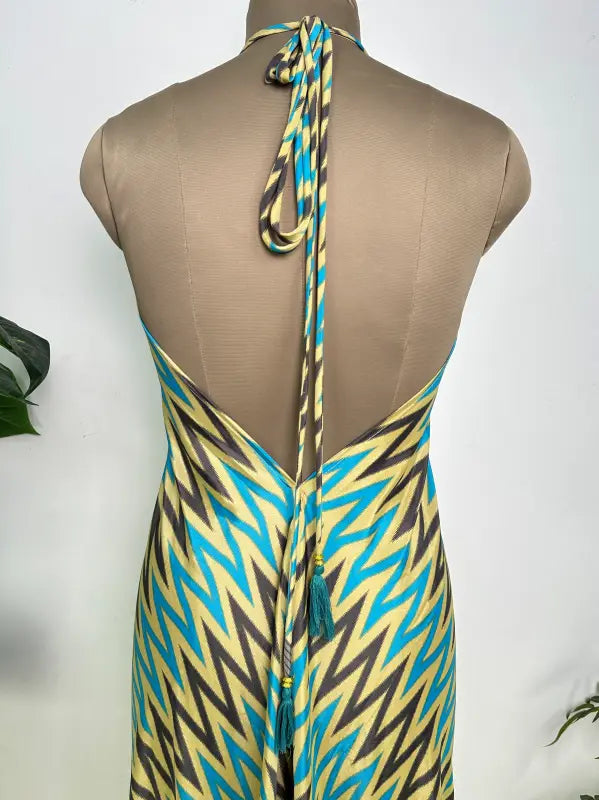 Women's Clothing Boho Maxi Dress | Halter Neck Dress, Silky Soft Breathable Flowy Festival Dress, Beach Cover Up, Anniversary Gift for Her