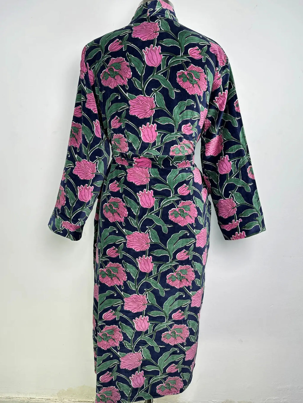 Velvet Reversible Women Kimono | Boho Dressing Gown With Lining, Womens Clothing, Bridal Robe, Spa Gift For Her, Smoking Jacket For Him