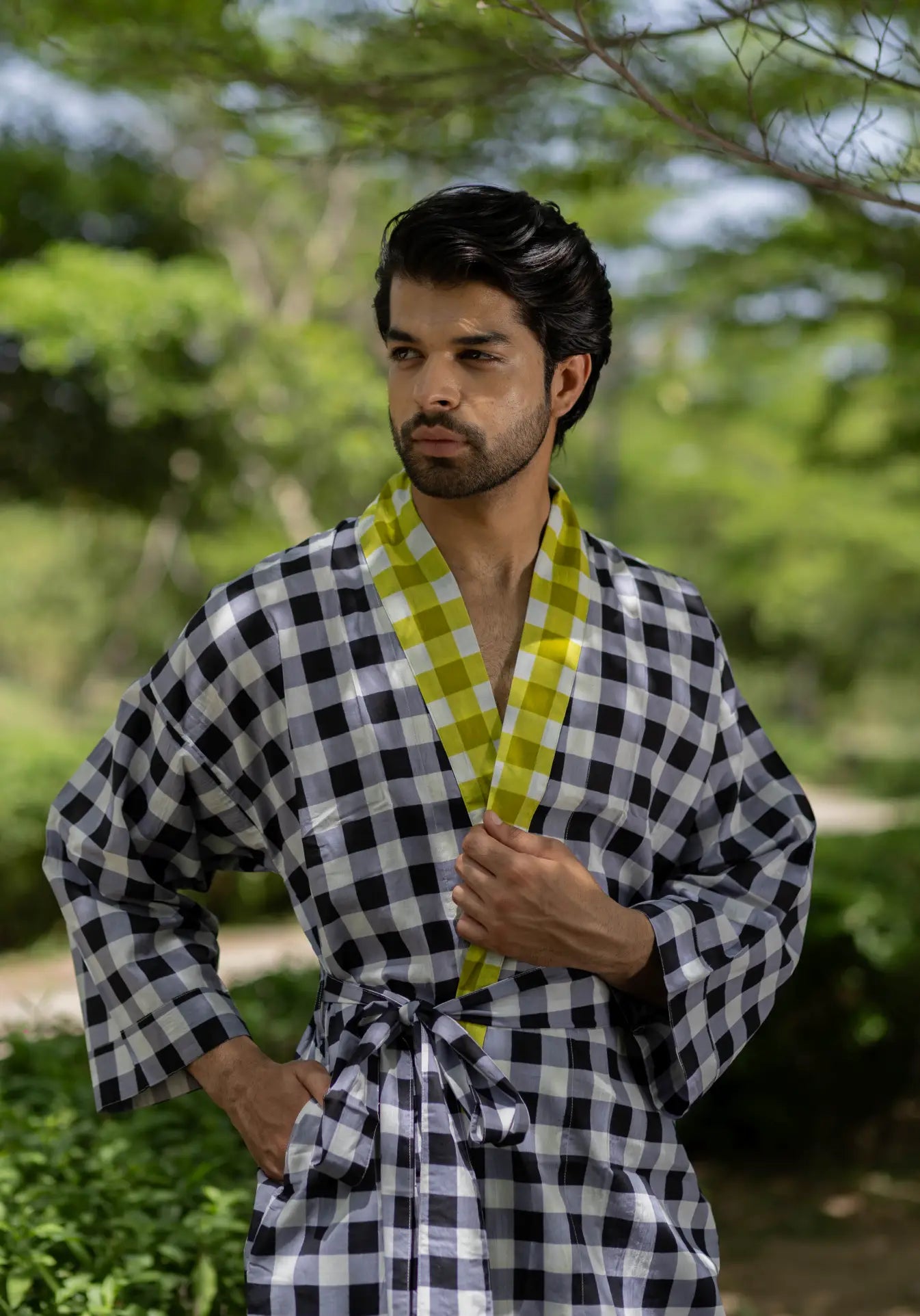 Pure Cotton Boho Men Kimono Robe Pure Cotton Boho Men Kimono Robe