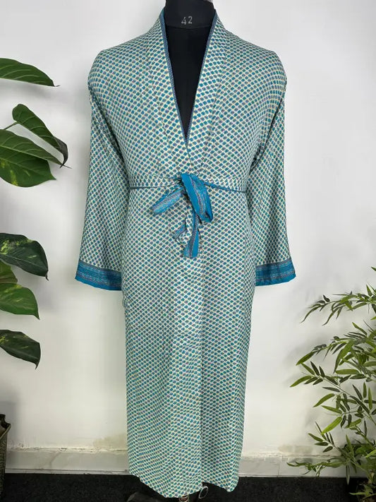 Silky Soft Mens Kimono Robe | Masculine Elegant Classic Sustainable Vintage House Robe gift, Timeless Comfy Lounge Beach Cover Up, Nightwear