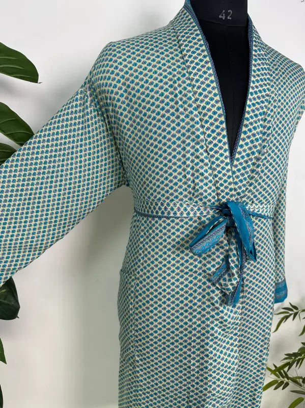 Silky Soft Mens Kimono Robe | Masculine Elegant Classic Sustainable Vintage House Robe gift, Timeless Comfy Lounge Beach Cover Up, Nightwear