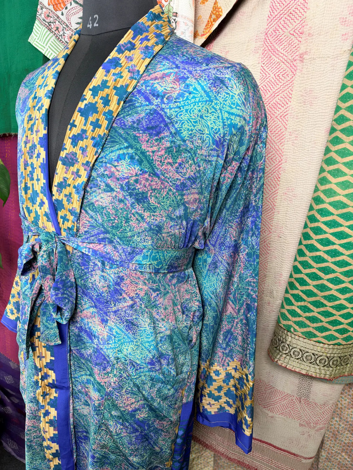 Silky Soft Mens Kimono Robe | Masculine Elegant Classic Sustainable Vintage House Robe gift, Timeless Comfy Lounge Beach Cover Up, Nightwear