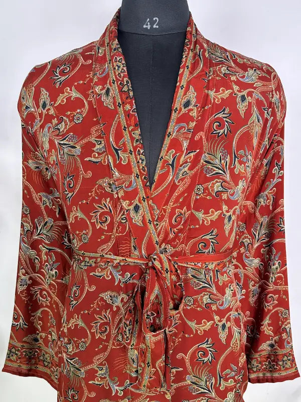 Silky Soft Mens Kimono Robe | Masculine Elegant Classic Sustainable Vintage House Robe gift, Timeless Comfy Lounge Beach Cover Up, Nightwear
