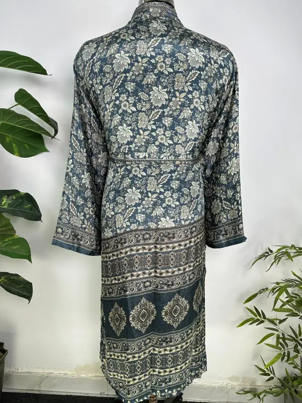Silky Soft Mens Kimono Robe | Masculine Elegant Classic Sustainable Vintage House Robe gift, Timeless Comfy Lounge Beach Cover Up, Nightwear