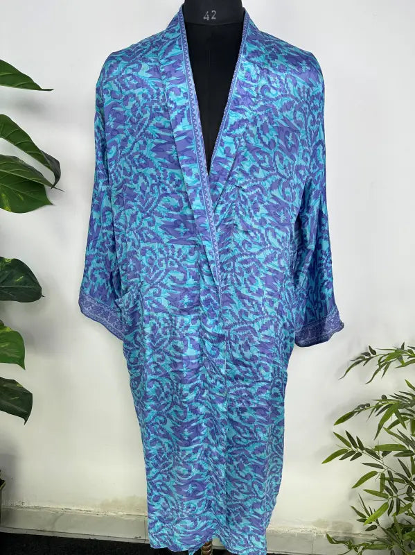 Silky Soft Mens Kimono Robe | Masculine Elegant Classic Sustainable Vintage House Robe gift, Timeless Comfy Lounge Beach Cover Up, Nightwear