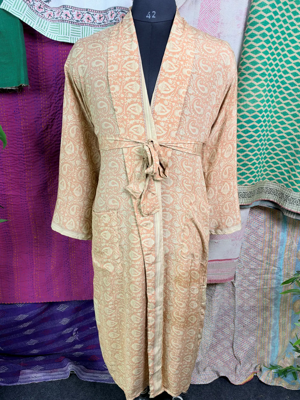 Silky Soft Mens Kimono Robe | Masculine Elegant Classic Sustainable Vintage House Robe gift, Timeless Comfy Lounge Beach Cover Up, Nightwear