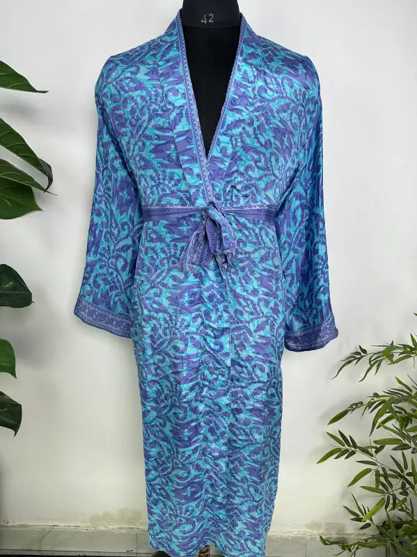Silky Soft Mens Kimono Robe | Masculine Elegant Classic Sustainable Vintage House Robe gift, Timeless Comfy Lounge Beach Cover Up, Nightwear