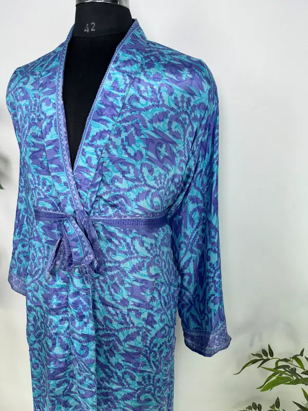 Silky Soft Mens Kimono Robe | Masculine Elegant Classic Sustainable Vintage House Robe gift, Timeless Comfy Lounge Beach Cover Up, Nightwear