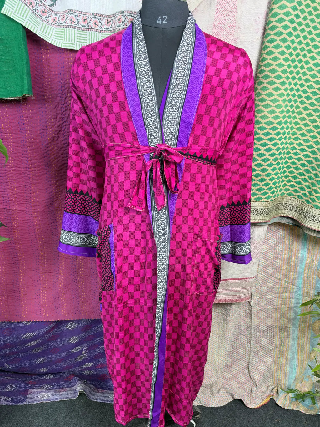 Silky Soft Mens Kimono Robe | Masculine Elegant Classic Sustainable Vintage House Robe gift, Timeless Comfy Lounge Beach Cover Up, Nightwear