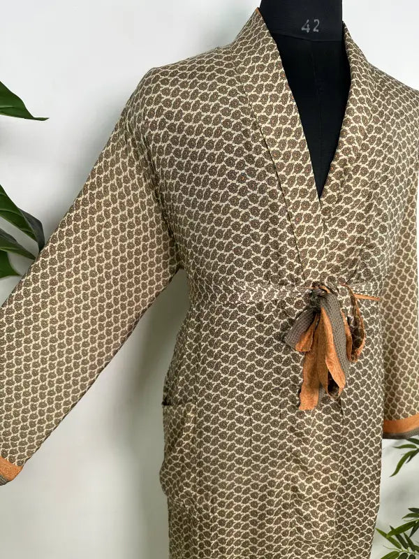 Silky Soft Mens Kimono Robe | Masculine Elegant Classic Sustainable Vintage House Robe gift, Timeless Comfy Lounge Beach Cover Up, Nightwear