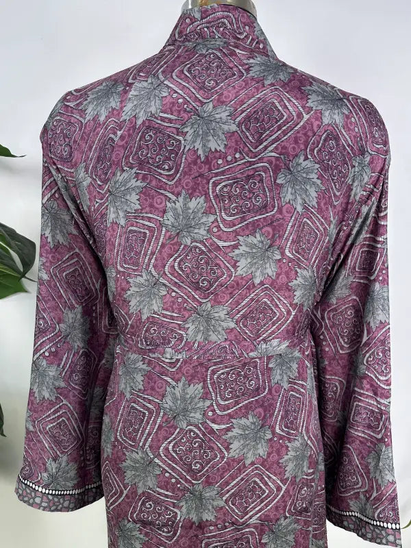 Silky Soft Mens Kimono Robe | Masculine Elegant Classic Sustainable Vintage House Robe gift, Timeless Comfy Lounge Beach Cover Up, Nightwear