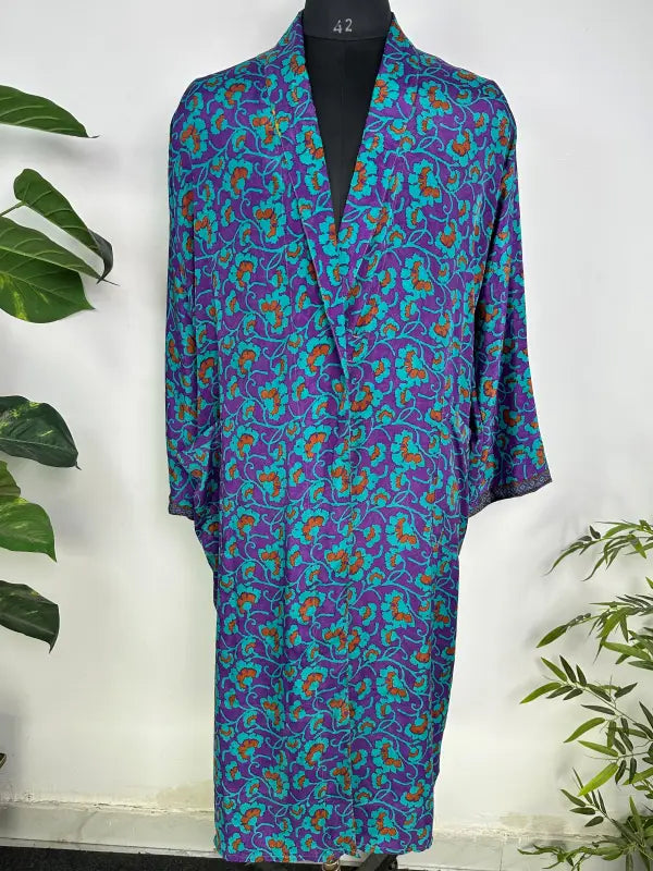 Silky Soft Mens Kimono Robe | Masculine Elegant Classic Sustainable Vintage House Robe gift, Timeless Comfy Lounge Beach Cover Up, Nightwear