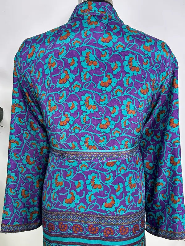 Silky Soft Mens Kimono Robe | Masculine Elegant Classic Sustainable Vintage House Robe gift, Timeless Comfy Lounge Beach Cover Up, Nightwear