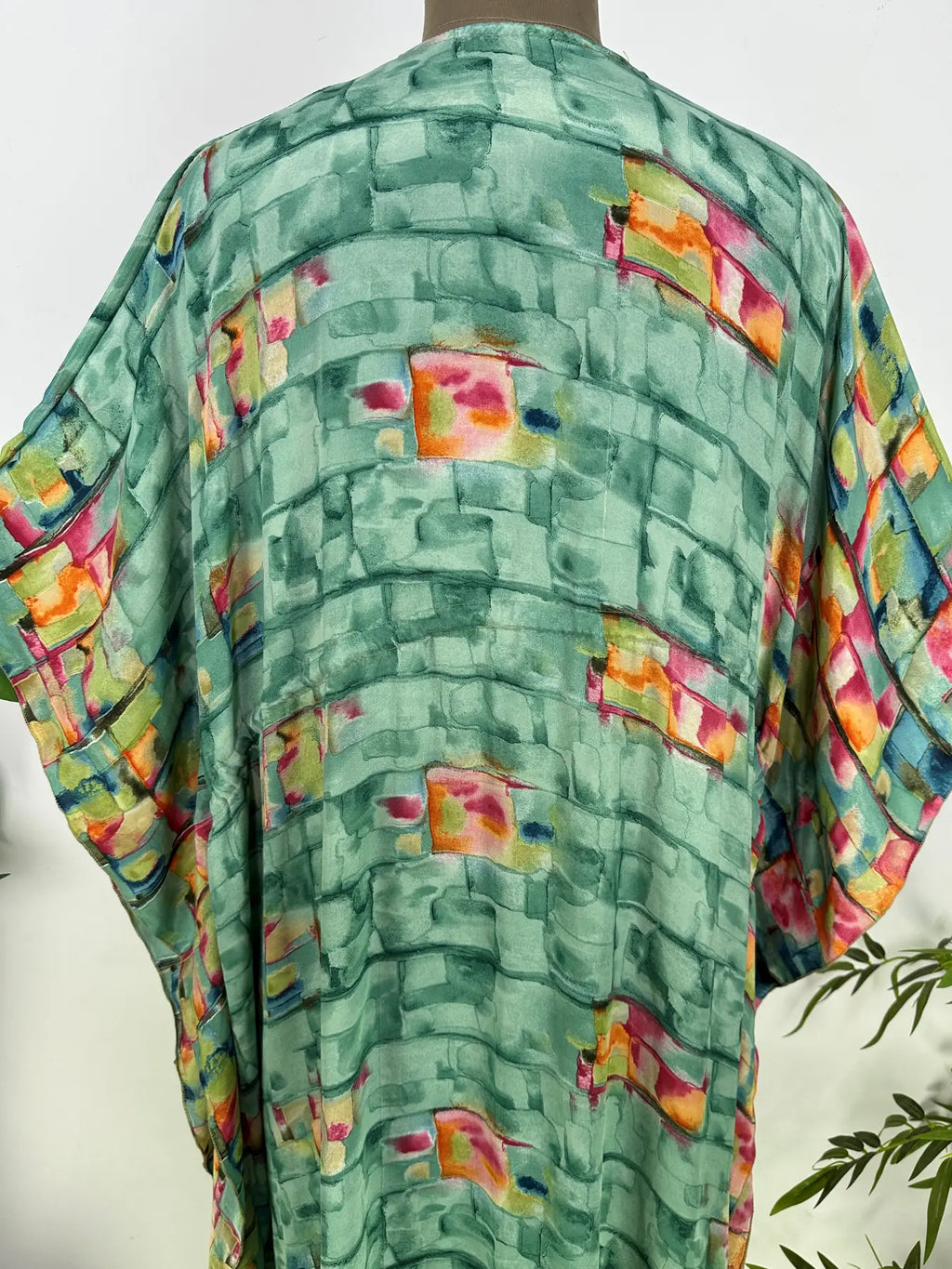 Women Loose Fit Midi Dress - Gift for Her | Kaftan Dress Boho Beach Cover Up, Recycle Silky Soft Women Clothing, Oversize Resort Wear Caftan