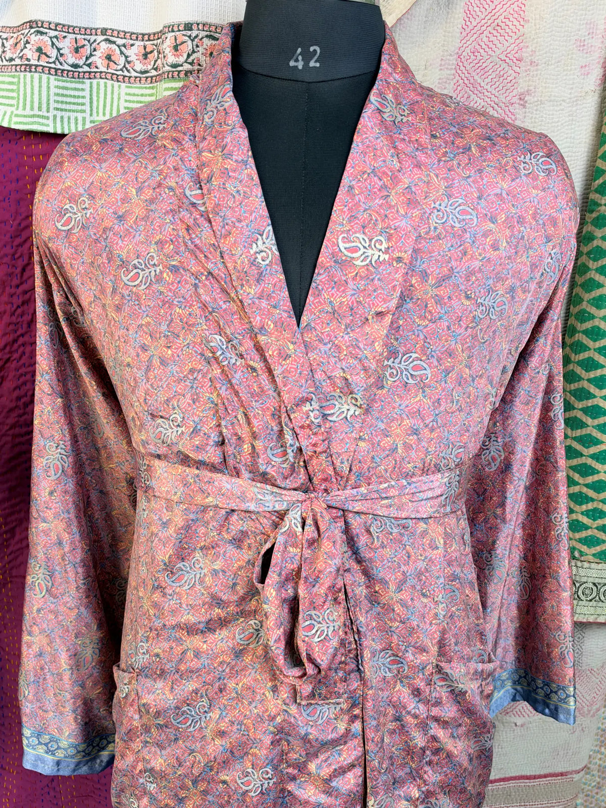 Silky Soft Mens Kimono Robe | Masculine Elegant Classic Sustainable Vintage House Robe gift, Timeless Comfy Lounge Beach Cover Up, Nightwear
