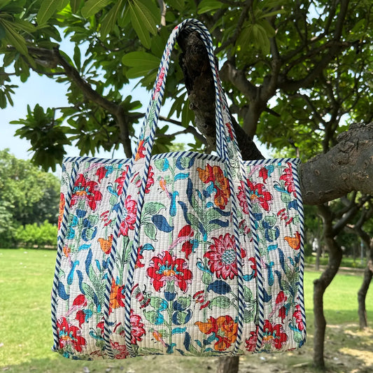 Personalised Tote Bag | Cotton Quilted Weekender Bag Strap, Bridesmaid Proposal Shoulder Bag, Bridesmaid Gift For Her, Travel Accessories