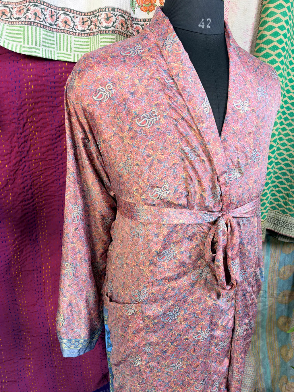 Silky Soft Mens Kimono Robe | Masculine Elegant Classic Sustainable Vintage House Robe gift, Timeless Comfy Lounge Beach Cover Up, Nightwear