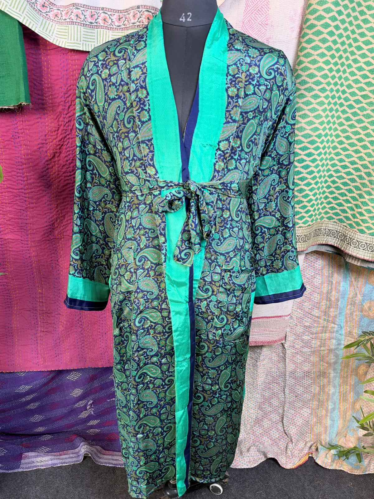 Silky Soft Mens Kimono Robe | Masculine Elegant Classic Sustainable Vintage House Robe gift, Timeless Comfy Lounge Beach Cover Up, Nightwear