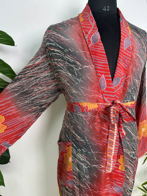 Silky Soft Mens Kimono Robe | Masculine Elegant Classic Sustainable Vintage House Robe gift, Timeless Comfy Lounge Beach Cover Up, Nightwear