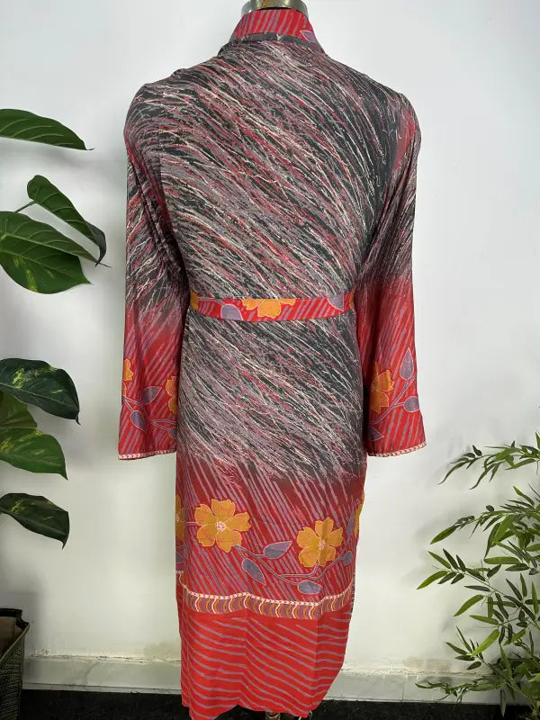 Silky Soft Mens Kimono Robe | Masculine Elegant Classic Sustainable Vintage House Robe gift, Timeless Comfy Lounge Beach Cover Up, Nightwear
