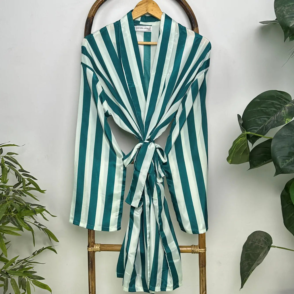 Silky Soft Mens Short Kimono Robe Clothing, Lightweight Boho Bathrobe, Spa Dressing Gown, Beach Cover Up, Loungewear Houserobe, Gift for Him