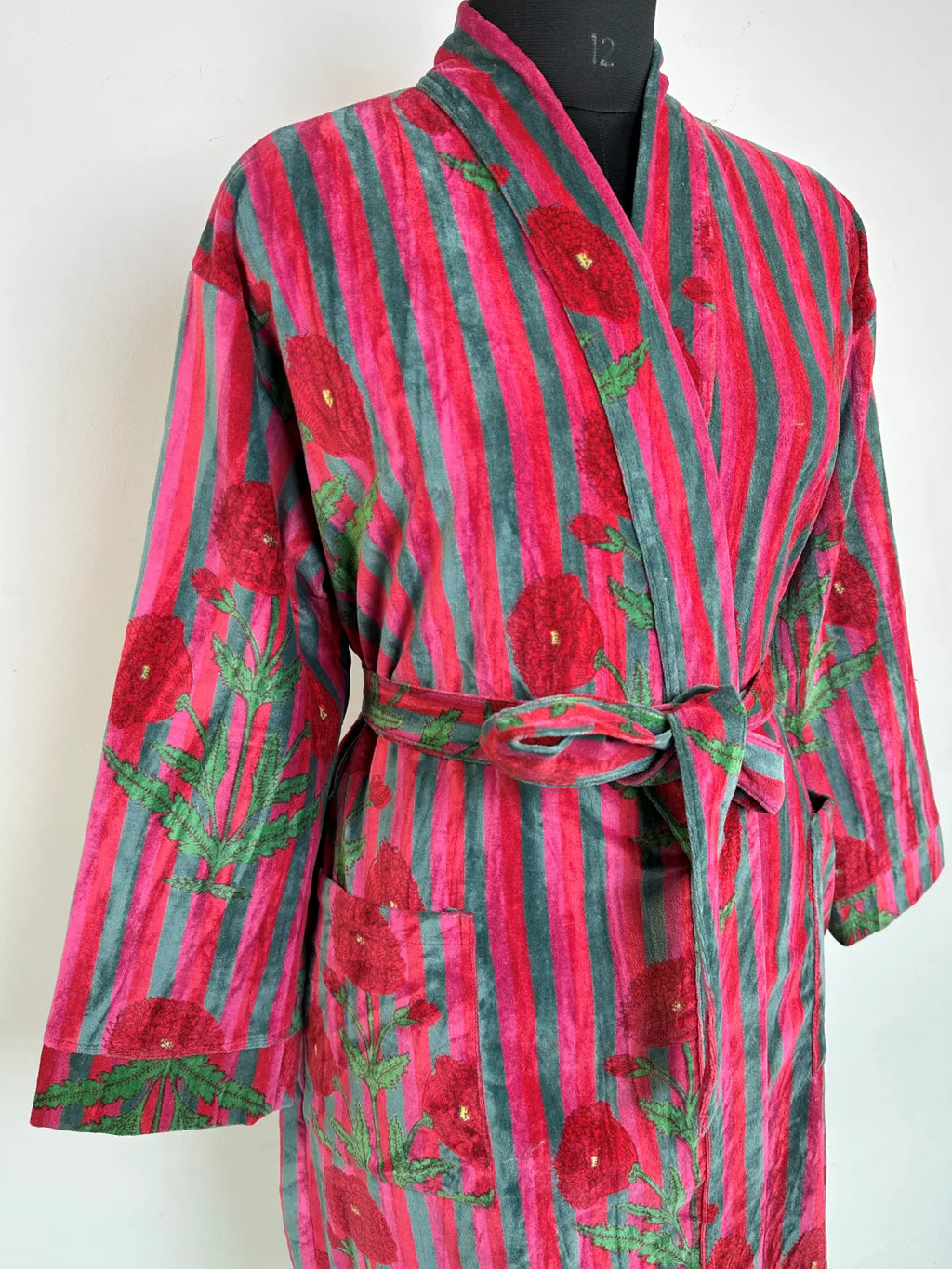 Velvet Women Boho Kimono | Dressing Gown Reversible With Lining, Womens Clothing, Bridal Robe Spa Gift For Her, Smoking Jacket For Her