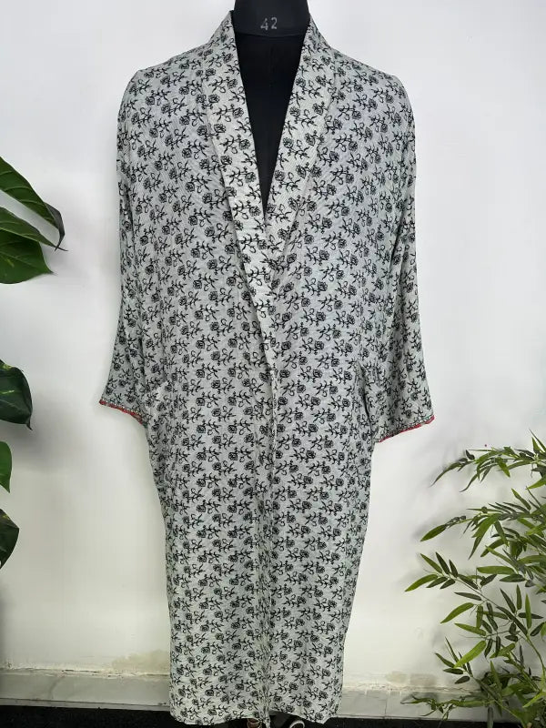 Silky Soft Mens Kimono Robe | Masculine Elegant Classic Sustainable Vintage House Robe gift, Timeless Comfy Lounge Beach Cover Up, Nightwear