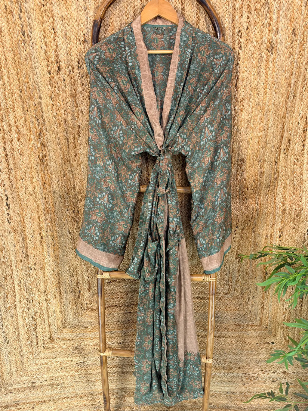 Silky Soft Mens Kimono Robe | Masculine Elegant Classic Sustainable Vintage House Robe gift, Timeless Comfy Lounge Beach Cover Up, Nightwear