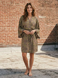 Vintage Silk Kimono Robe in floral