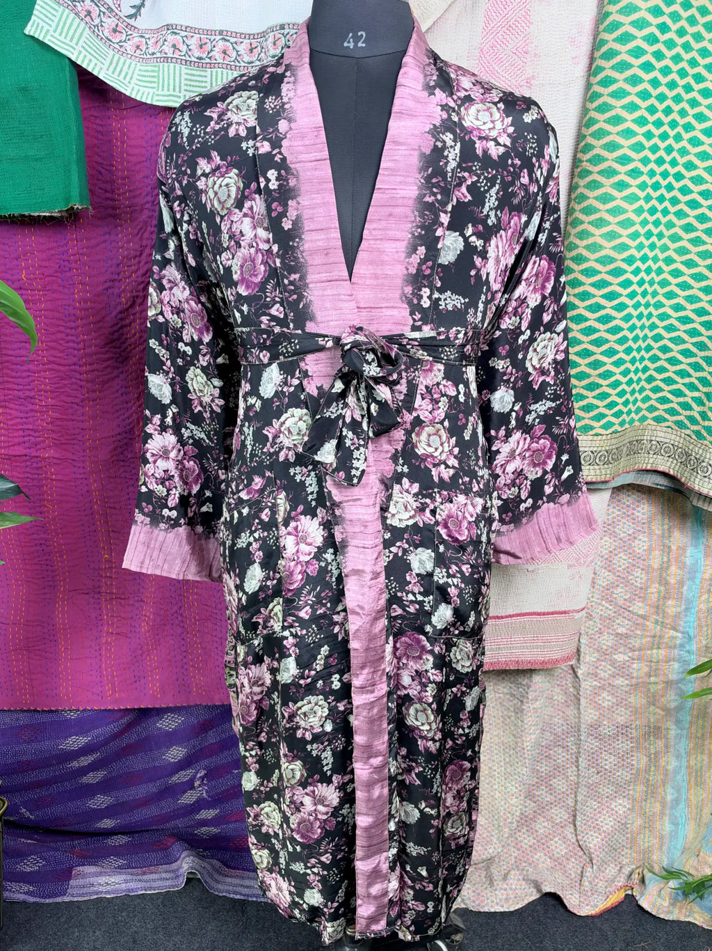 Silky Soft Mens Kimono Robe | Masculine Elegant Classic Sustainable Vintage House Robe gift, Timeless Comfy Lounge Beach Cover Up, Nightwear