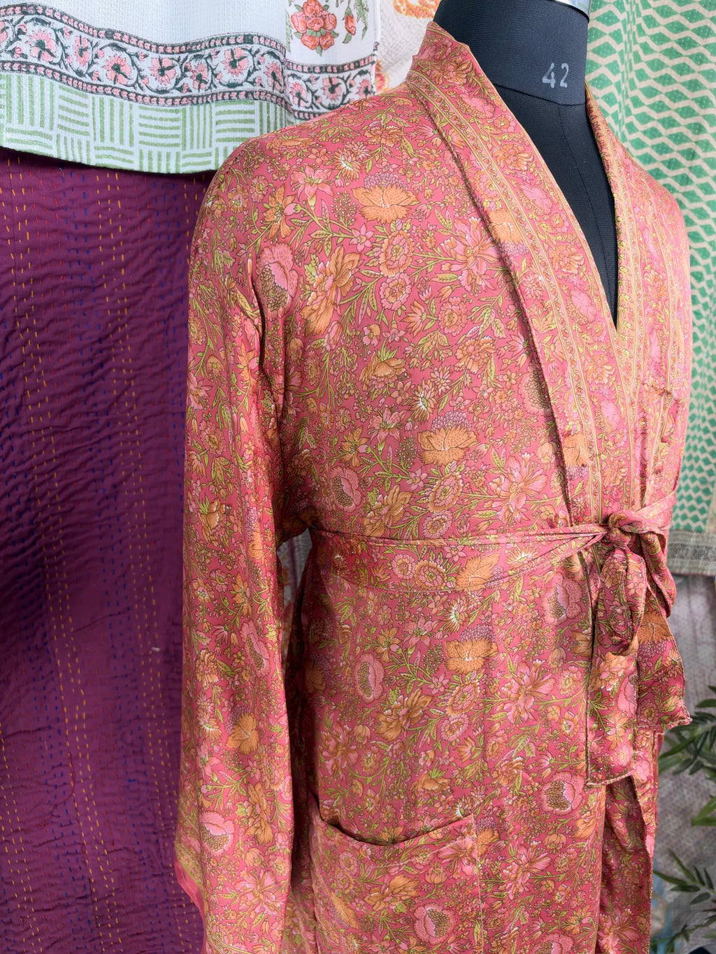 Silky Soft Mens Kimono Robe | Masculine Elegant Classic Sustainable Vintage House Robe gift, Timeless Comfy Lounge Beach Cover Up, Nightwear