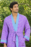 Silky Soft Mens Kimono Robe | Masculine Elegant Classic Sustainable Vintage House Robe gift, Timeless Comfy Lounge Beach Cover Up, Nightwear
