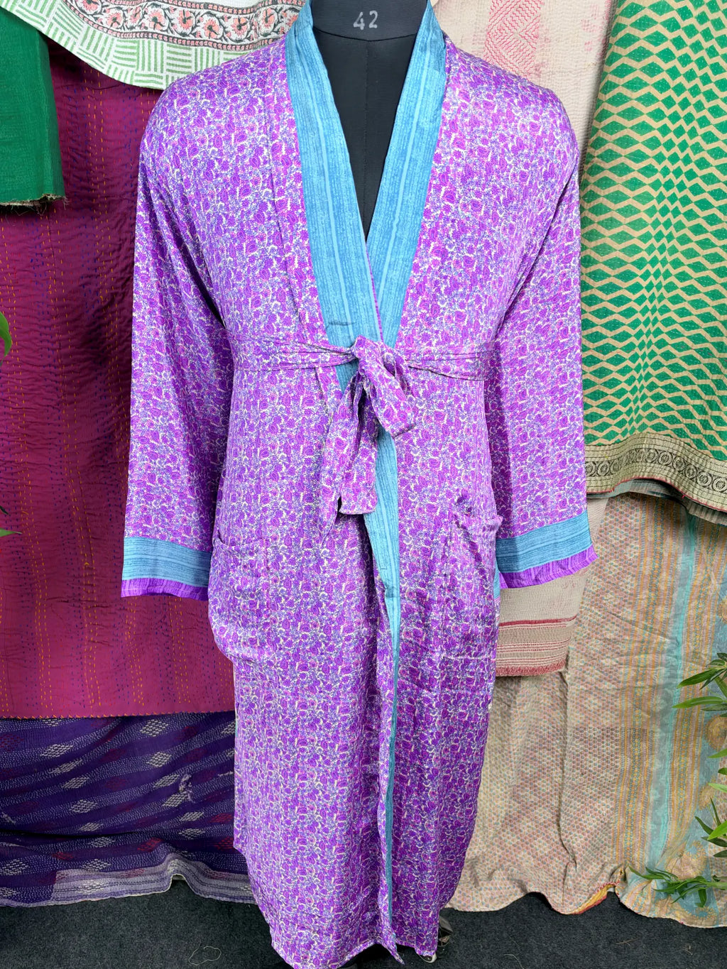 Silky Soft Mens Kimono Robe | Masculine Elegant Classic Sustainable Vintage House Robe gift, Timeless Comfy Lounge Beach Cover Up, Nightwear