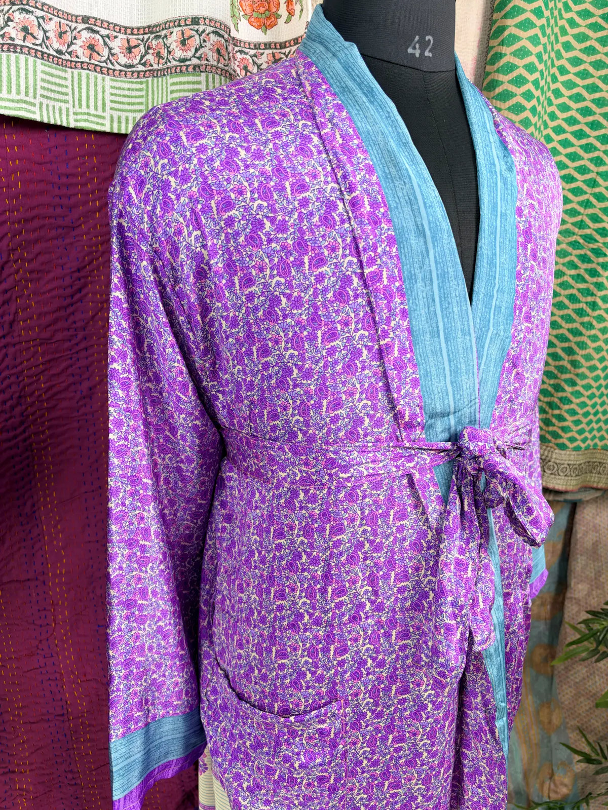 Silky Soft Mens Kimono Robe | Masculine Elegant Classic Sustainable Vintage House Robe gift, Timeless Comfy Lounge Beach Cover Up, Nightwear