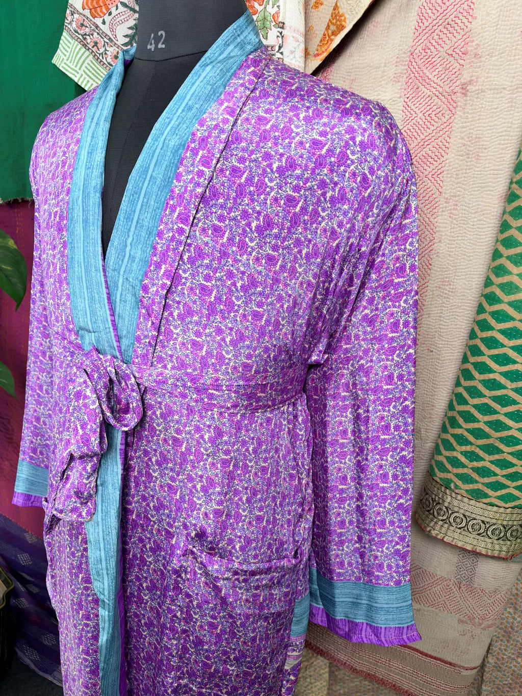 Silky Soft Mens Kimono Robe | Masculine Elegant Classic Sustainable Vintage House Robe gift, Timeless Comfy Lounge Beach Cover Up, Nightwear