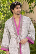 Silky Soft Mens Kimono Robe | Masculine Elegant Classic Sustainable Vintage House Robe gift, Timeless Comfy Lounge Beach Cover Up, Nightwear
