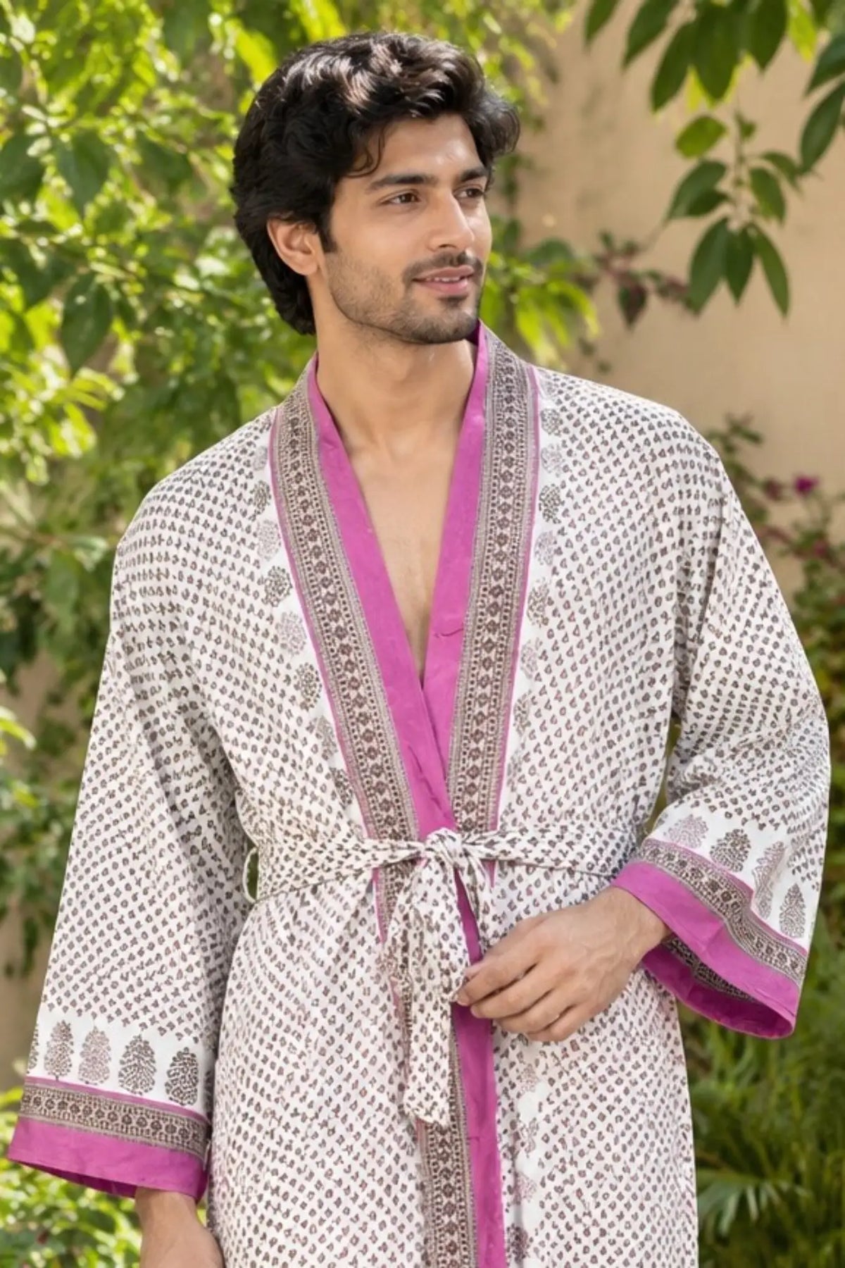 Silky Soft Mens Kimono Robe | Masculine Elegant Classic Sustainable Vintage House Robe gift, Timeless Comfy Lounge Beach Cover Up, Nightwear