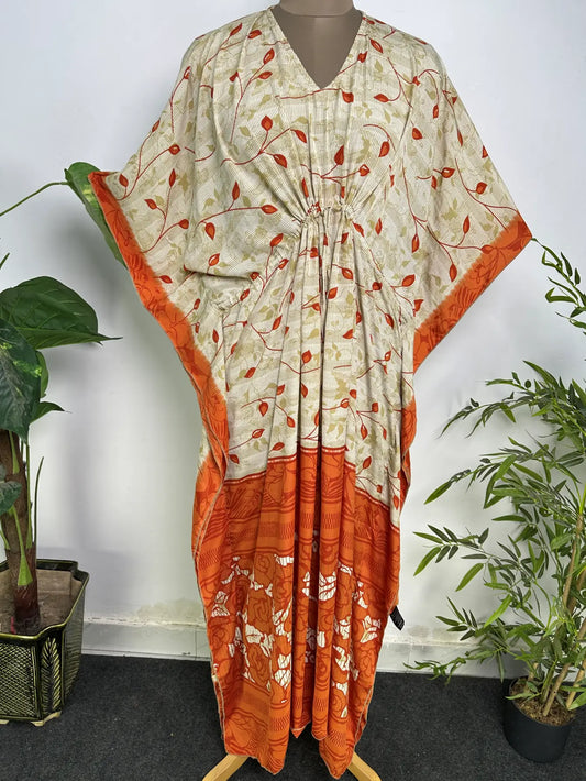Recycle Silky Soft Women Clothing | Loose Fit Midi Dress for Women, Kaftan Dress Oversize Resort Wear Caftan, Boho Beach Cover Up, Gift for Her