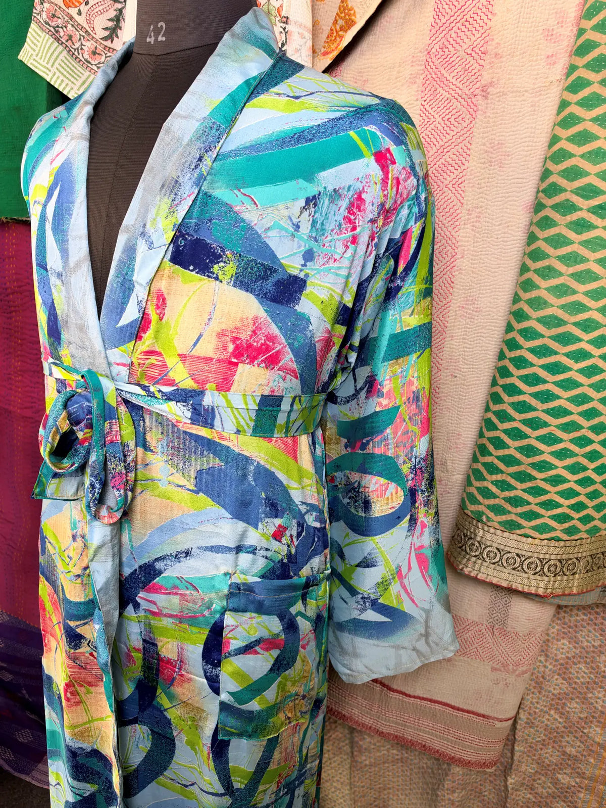 Silky Soft Mens Kimono Robe | Masculine Elegant Classic Sustainable Vintage House Robe gift, Timeless Comfy Lounge Beach Cover Up, Nightwear
