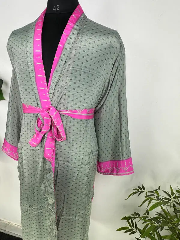 Silky Soft Mens Kimono Robe | Masculine Elegant Classic Sustainable Vintage House Robe gift, Timeless Comfy Lounge Beach Cover Up, Nightwear