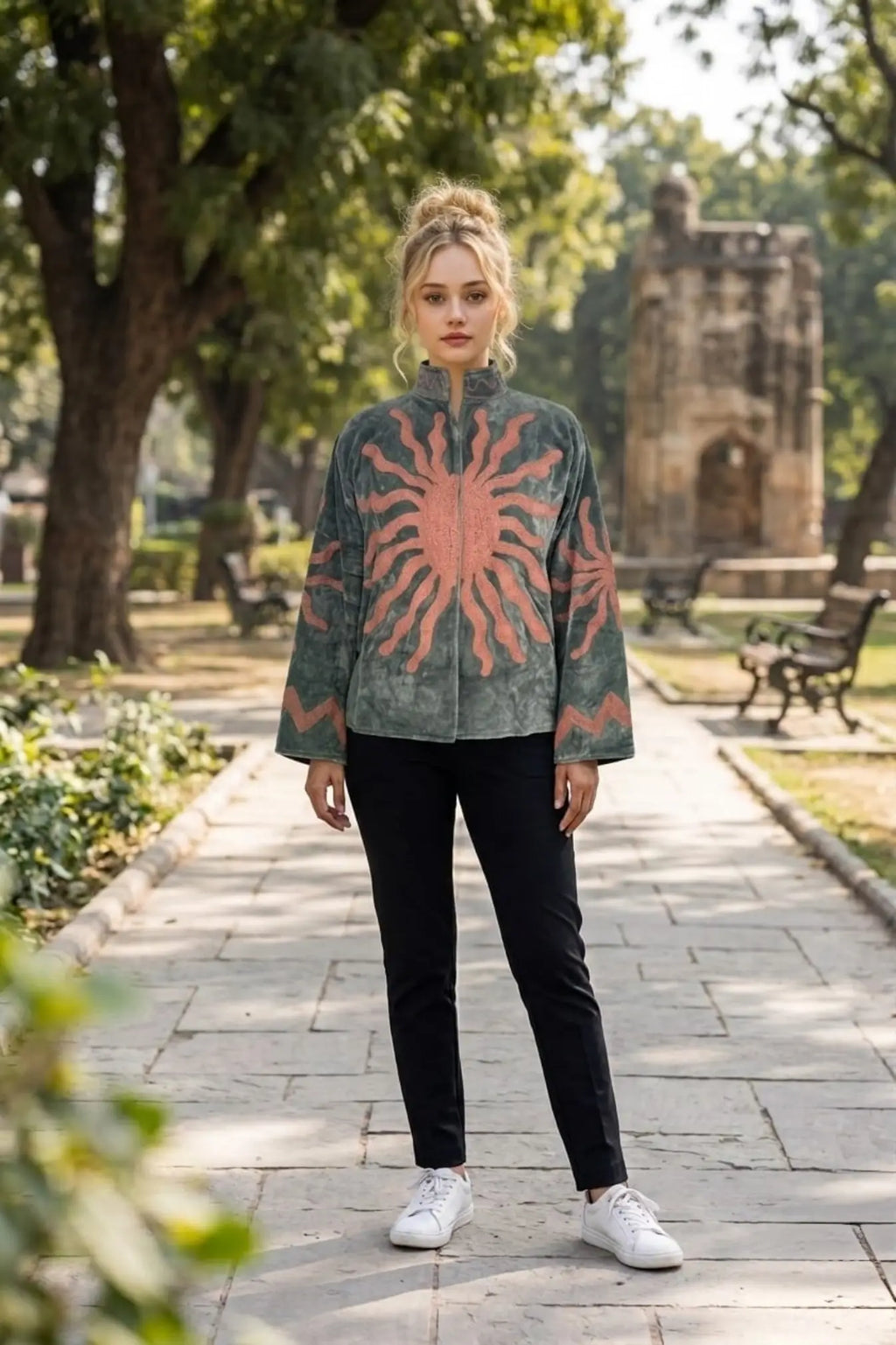Women's Suzani embroidered Velvet Jacket