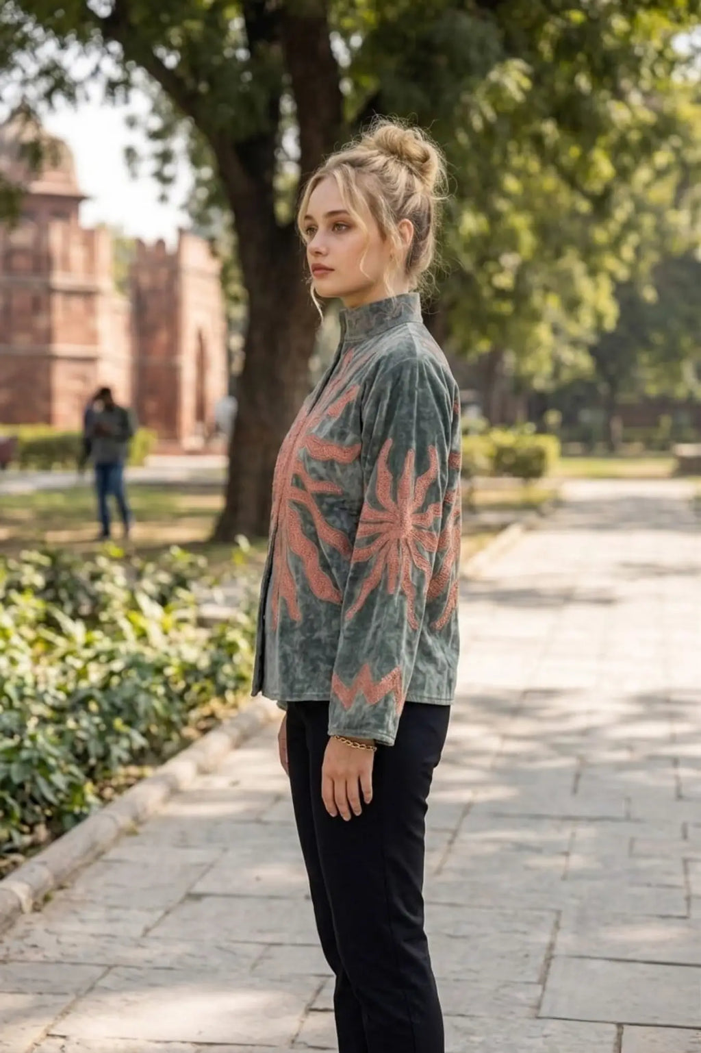 Women's Suzani embroidered Velvet Jacket