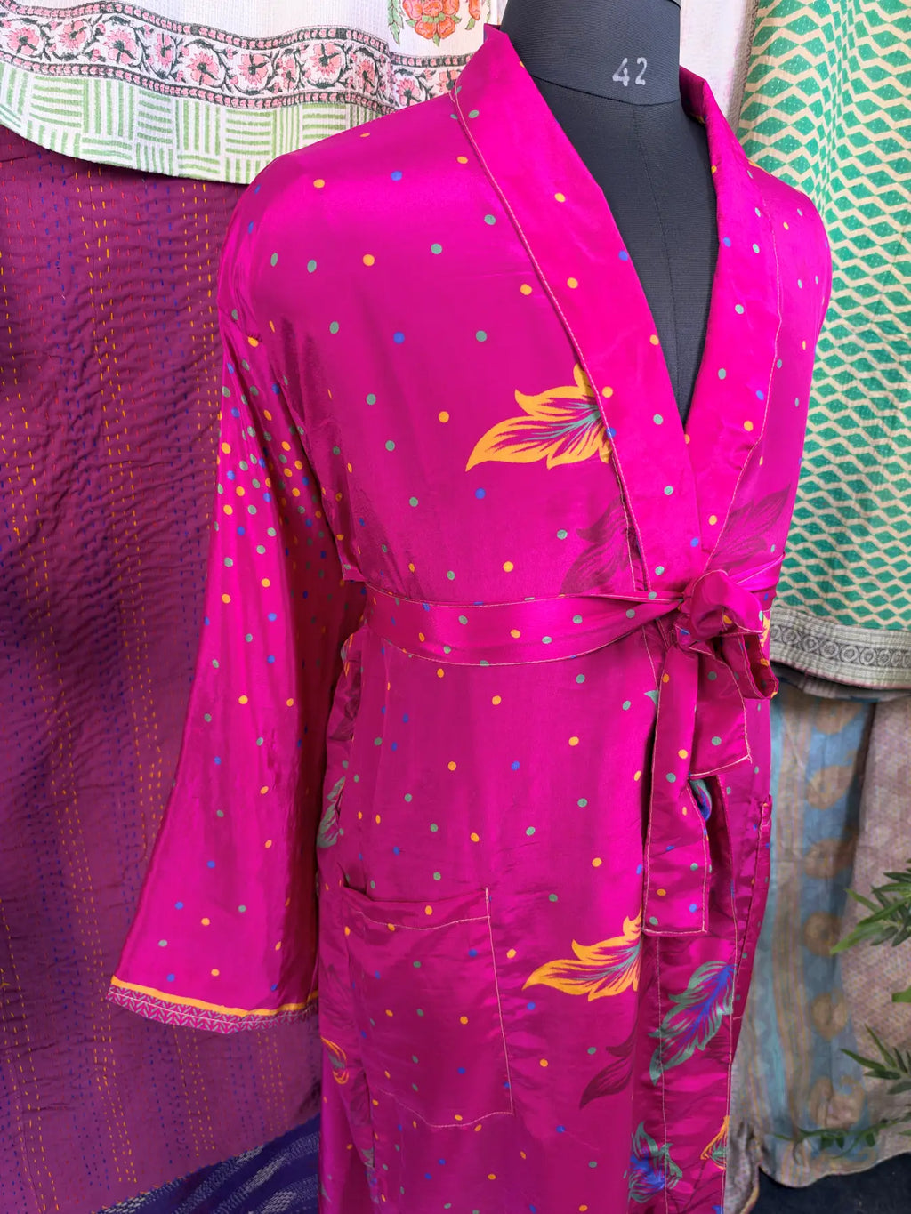 Silky Soft Mens Kimono Robe | Masculine Elegant Classic Sustainable Vintage House Robe gift, Timeless Comfy Lounge Beach Cover Up, Nightwear